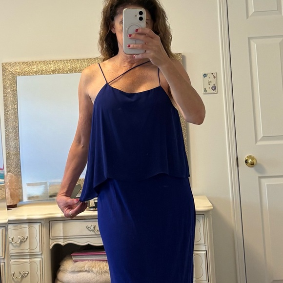 Vince Camuto Dresses & Skirts - Navy Blue Layered Slip Dress - Women's Elegant Summer Dress